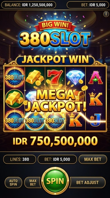 Cuplikan layar menu unduhan 380slot untuk perangkat Android
